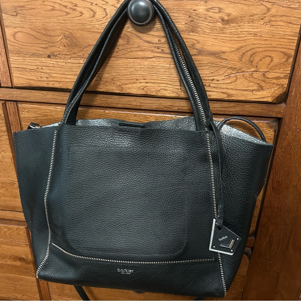 Botkier Black Pebbled Leather Tote